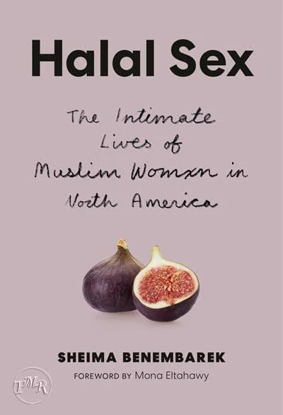 Cover of Halal Sex by Sheima Benembarek, featuring two figs against a soft mauve background